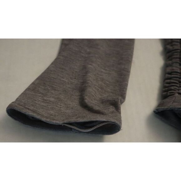 Athleta S/383762 Women Sz M Gray Heather Encore Cinch Sides L/S Scoop Neck Shirt - Picture 5 of 10